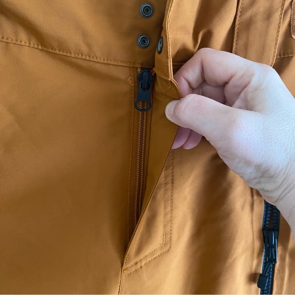 The North Face Sickline Snow Pants Men Small Leather Brown Dryvent Ski Snowboard - Picture 4 of 16